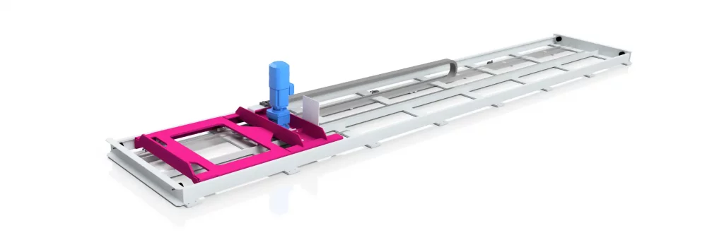 Querverschiebewagen 3D-Modell einer Lineareinheit mit Querverschiebewagen
