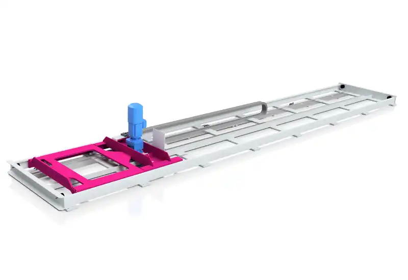Linear unit with cross travel carriage as 3D rendering